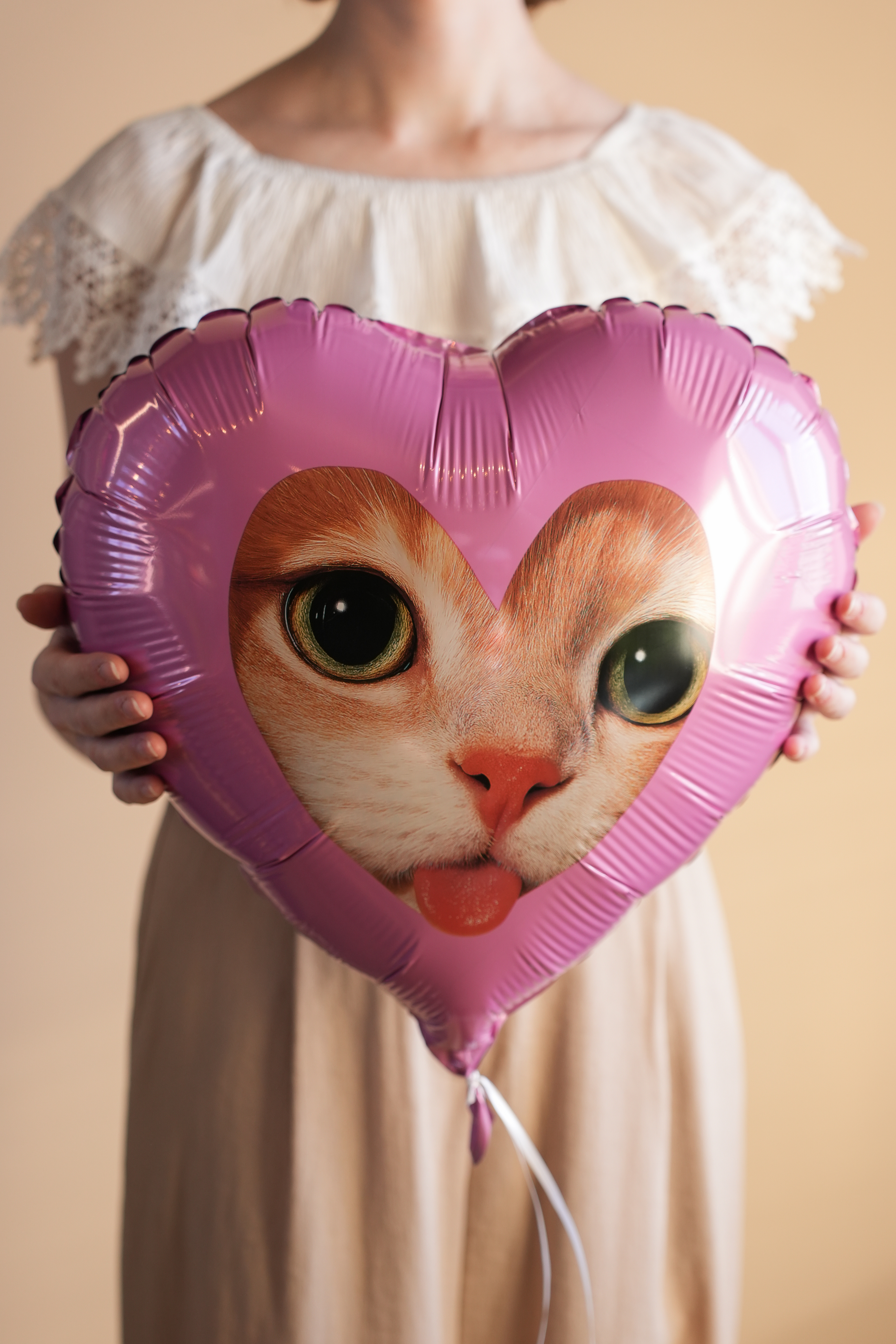 Шар «Сердце Котик»
